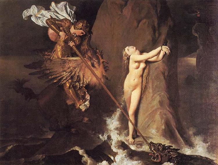 Ruggiero Rescuing Angelica, Jean Auguste Dominique Ingres